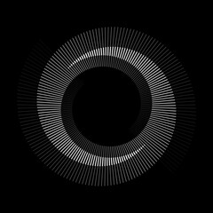 Spiral with gray lines different colors as dynamic abstract vector background or logo or icon.