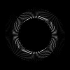 Spiral with gray lines different colors as dynamic abstract vector background or logo or icon.