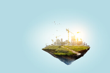 Cityscape on top of cake