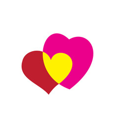 Multicolored Hearts Icon