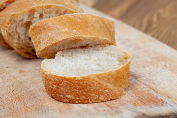 a loaf of wheat flour bread from grains