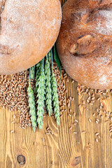 fresh healthy bread made from wheat flour