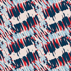 Indigo blue mottled grid check nautical seamless pattern. Modern irregular marine line geometric sailor print. Classic nantucket fabric textile style. Summer maritime decor. Masculine fashion print