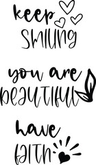 Positive Quotes Vector Illustration Bundle vol 2