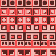 Background pattern with red, brown and white squares