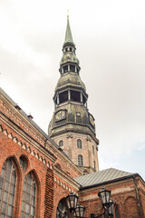 Fototapeta premium Old Riga, Latvia, streets and houses