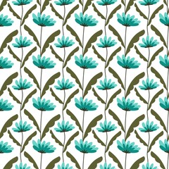 Floral seamless flower pattern for fabrics and textiles and packaging and gifts and cards and linens and kids