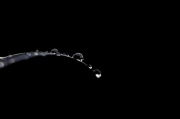 water flowing from a glass