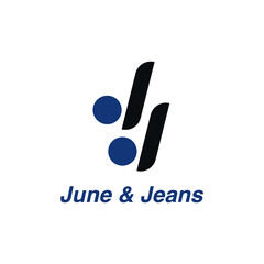 Simple Typography Logo for Denim or Jeans Brand With June Name