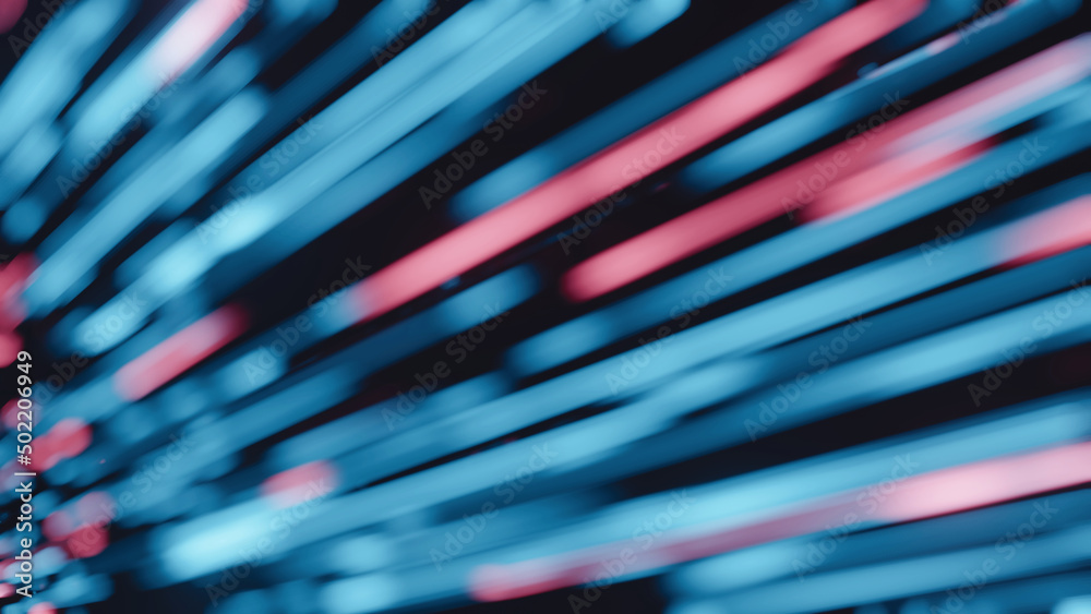 Poster 3d rendering of abstract fast moving stripe lines. high speed motion blur. concept of leading in bus