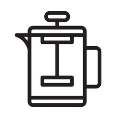 French Press , Tea outline icon.