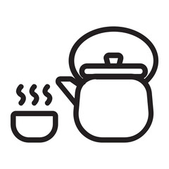 Teapot , Tea outline icon.