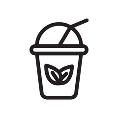 Iced Tea , Tea outline icon.