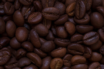 heap of roasted coffee beans