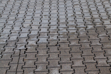 a road made of tiles and other building materials