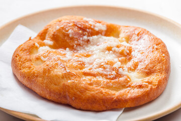 Hungarian typical food called langos