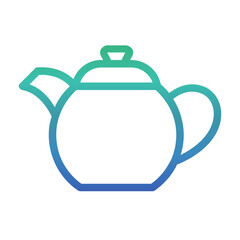 Teapot , Tea gradient icon.