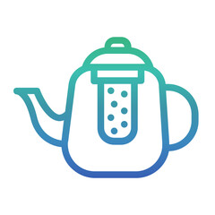 Teapot , Tea gradient icon.