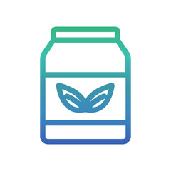 Tea Bag , Tea gradient icon.
