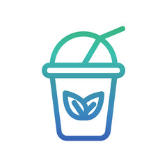 Iced Tea , Tea gradient icon.