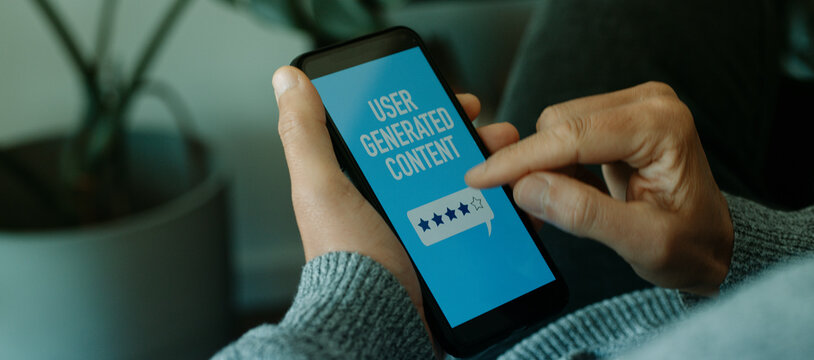 text user generated content, web banner format