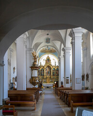 Fototapeta na wymiar Church interior, Uherske Hradiste, Southern Moravia, Czech Republic