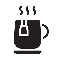 Tea Cup , Tea solid icon.