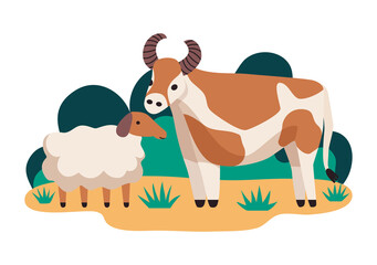 Cow Sheep Habitat Composition