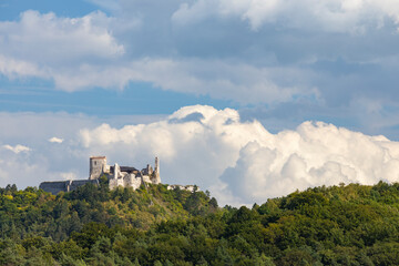 Fototapeta na wymiar Ruins of Cachtice castle, residence of Elisabeth Bathory, Slovakia