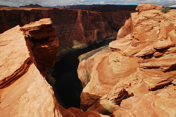 Fototapeta na wymiar Horseshoe Bend in Colorado River near Glen Canyon and Grand Canyon