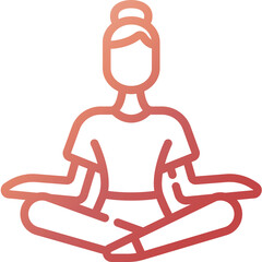 Yoga gradient icon