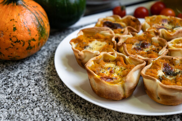 Delicious meal prepared with pumpkin puree