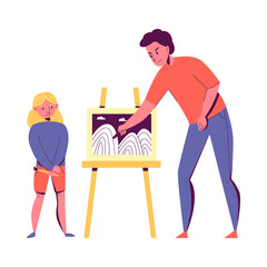 Drawing Lesson Flat Composition