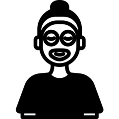 Face mask solid line icon