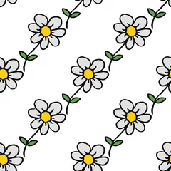 Küchenrückwand glas motiv Seamless floral vector pattern. Colored flowers background. Doodle mother's day floral pattern. Vintage floral pattern illustration © eliyashevskiy
