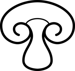 Mushroom outline icon