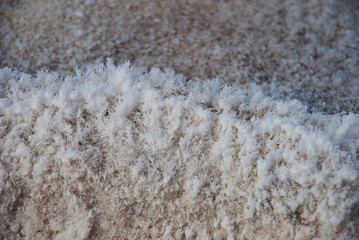 Detail of the salt structure of the salt lake in Death Valley NP