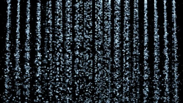 Super Slow Motion Shot of Shower Water Stream Falling on Black Background at 1000fps.