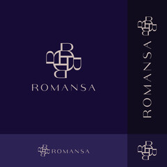 R Logo Elegant Monogram logo. Letter R Abstract Icon. R Luxury Alphabet. Modern, Elegant, Luxury Style Characters for Company Brand Identity