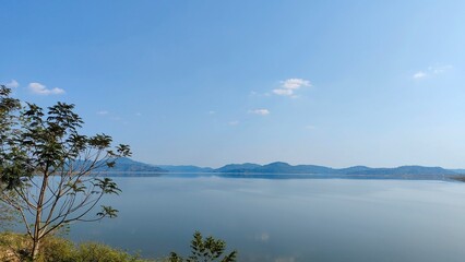 clouds over the river