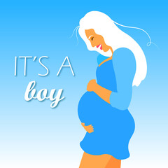 happy smiling pregnant woman