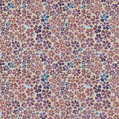 Seamless pattern with watercolor flowers. Baby doll gentle style floral illustration for fabric, wallpaper and textile.