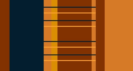 abstract orange, yellow and blue stripe color block background