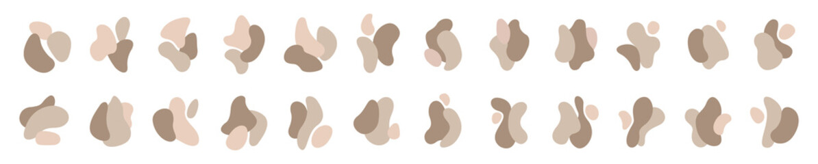 Abstract blotch shape. Liquid shape elements. Set of modern graphic elements. Fluid dynamical colored forms banner. Gradient abstract liquid shapes. Vector illustration.