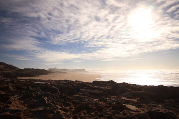 Beach on the Atlantic Ocean in Essaouira, Morocco