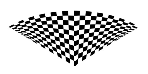 Checkered flag. Signaling on the race track