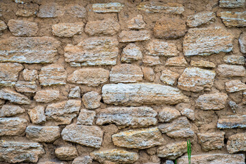 beige natural stone texture wall Seamless background.  sandstone