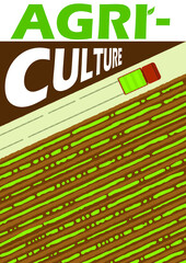 agriculture poster , flat vector illustration