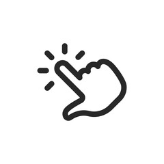 Hand clicking icon. Pictogram vector finger pointer.
