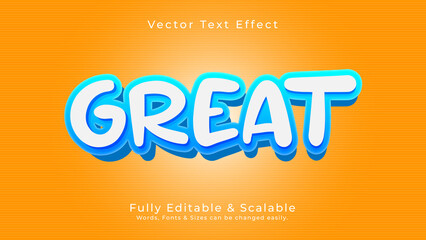 GREAT 3D Vector Text Effect Fully Editable High Quality